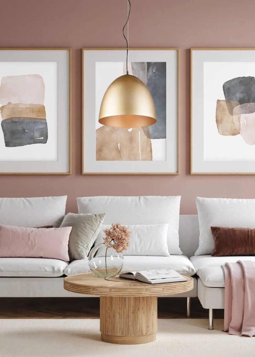 Trio Lighting riippuvalaisin Tilda 40 cm E27 mattamessinki