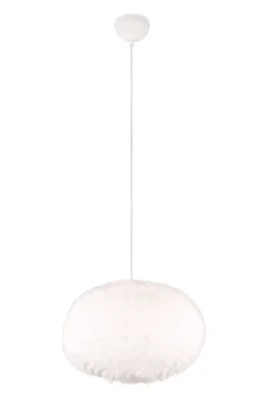 Trio Lighting riippuvalaisin Furry 50 cm E27 hiekanvalkoinen