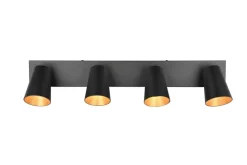 Trio Lighting spottivalaisin Sharp 4-os GU10 mattamusta/kult