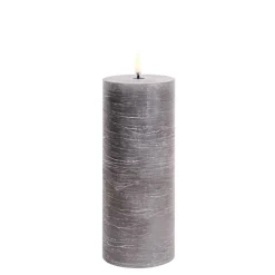 Uyuni LED pöytäkynttilä 7,8x20 cm harmaa rustiikki