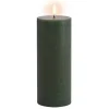 Uyuni LED-kynttilä 7,8x20,3 cm Olive green Rustic