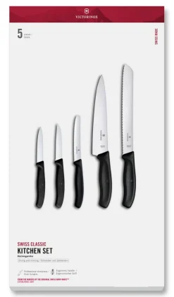 Victorinox veitsisetti 5-osaa musta