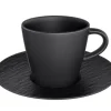 Villeroy&Boch Manufacture Rock espressokuppi ja alunen musta